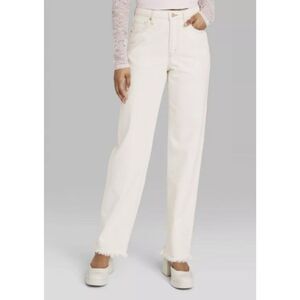 Wild Fable High-Rise Raw Hem Straight Jeans- 10